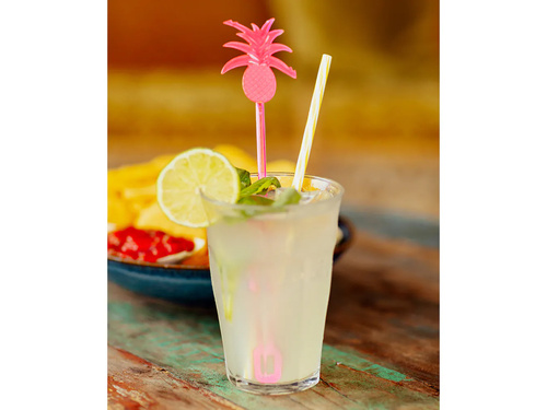 Mieszadełka koktajlowe Ananasy - 20 cm - 10 szt.