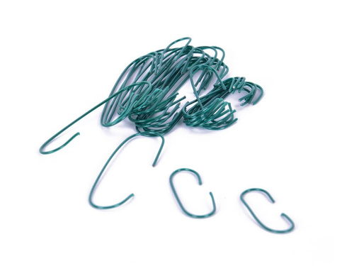 Haczyki metalowe zielone do ozdób - 150 szt.