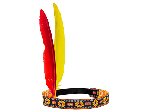 Opaska Indianina z 2 piórkami - 1 szt.