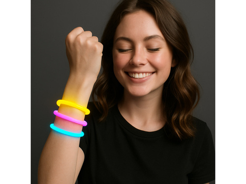 Bransoletki świecące - fluorescencyjne - mix kolorów - 3 szt.