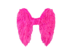 Różowe składane skrzydła z piór 50×50 cm