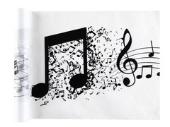 Bieżnik Pięciolinia biały - 30 cm x 5 m - 1 szt.