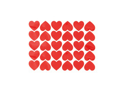 Naklejki walentynkowe Serca czerwone - 30 szt.