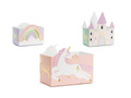 Pudełka na przekąski Zamek i Jednorożce - 6 szt.