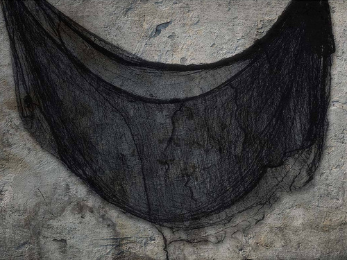 Czarna siatka na Halloween - 76 x 228 cm - 1 szt.