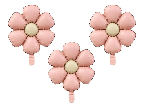 Balony foliowe Kwiaty różowe - 50 cm - 3 szt.