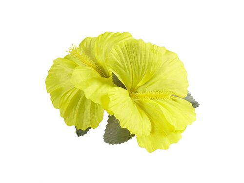 Hawajska przypinka kwiatek żółty - 1 szt.