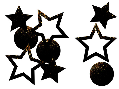 Dekoracja dwustronna Sparkling - 12 szt.