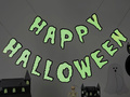 Baner Happy Halloween Fluorescencyjny - 200 cm - 1 szt.