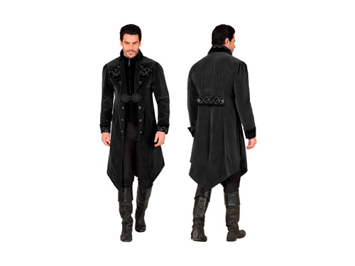 Strój gotycki z czarnego aksamitu