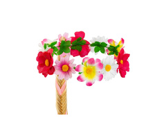 Kwiatowa opaska z warkoczem