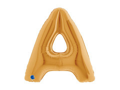 Balon foliowy literka A złoty - 40" - 1 szt.