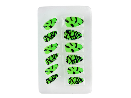 Sztuczne paznokcie Nietoperze - 12 szt.