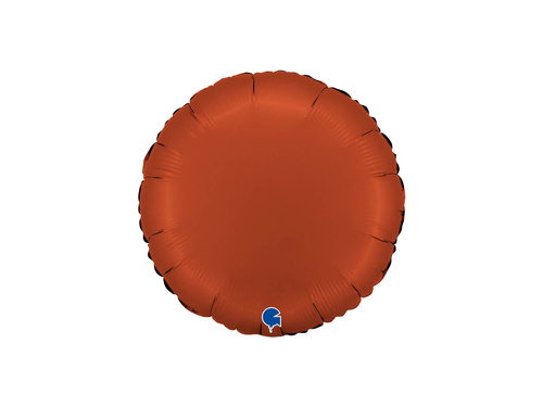 Balon foliowy okrągły satynowy czerwony - 14" - 1 szt.