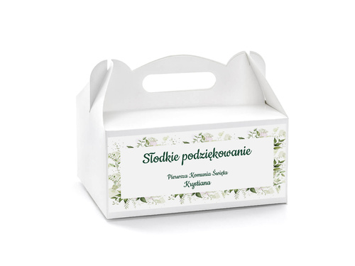 Personalizowane pudełka na ciasto komunijne - 6 szt.