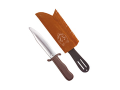 Indiański nóż z pochwą z imitacji zamszu - 28 cm