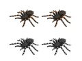 Dekoracja Pająki na Halloween - 9,5 cm - 4 szt.
