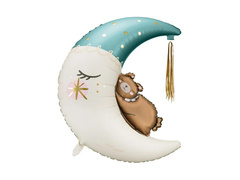 Balon foliowy Miś na księżycu - 71 x 86 cm - 1 szt.