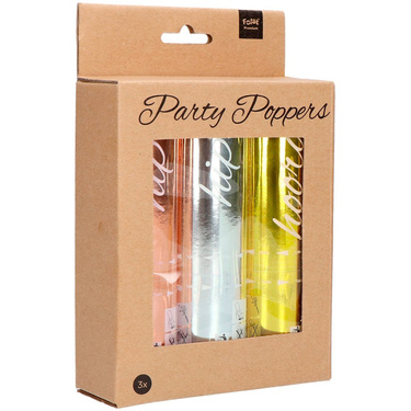 Zestaw tub strzelających w trzech kolorach - 15 cm - 3 szt.