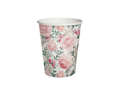 Kubeczki papierowe Róże - 250 ml - 8 szt.
