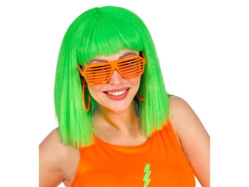 Okulary Żaluzje pomarańczowe neonowe - 1 szt.