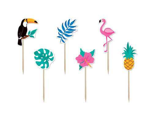 Pikery kształty Aloha Party - 6 szt.