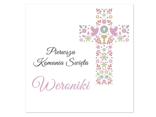 Zaproszenia personalizowane na I Komunię Świętą - 6 szt.