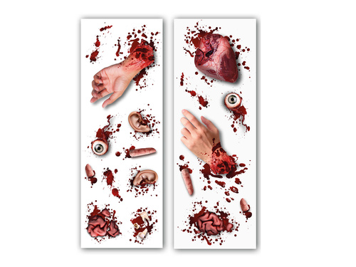 Naklejki Amputowane Organy na Halloween - 2 szt.