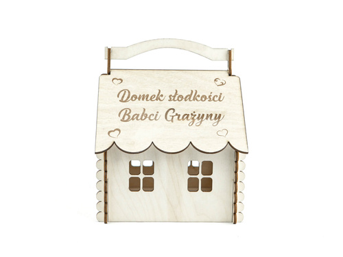 Domek na słodycze z imieniem na Dzień Babci - 1 szt.