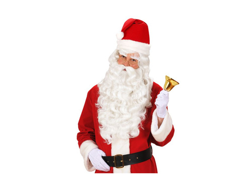 Peruka Mikołaja z brodą, wąsami i brwiami