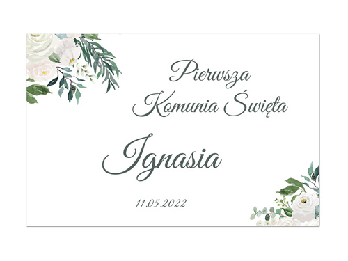 Plakat komunijny personalizowany - I Komunia Święta - 90x60 cm