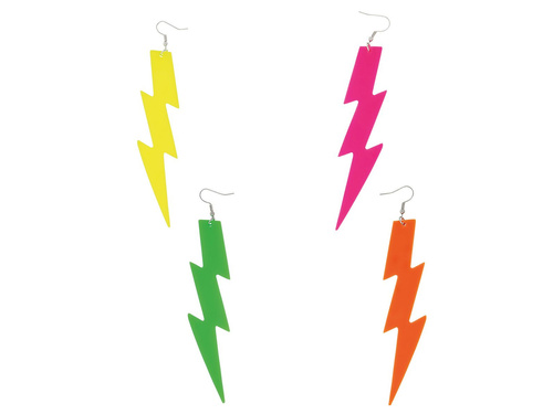 Kolczyki Błyskawice neonowe - 1 para