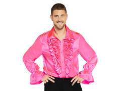 Różowa koszula z żabotem