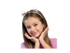 Opaska na głowę królewski brokatowy kot