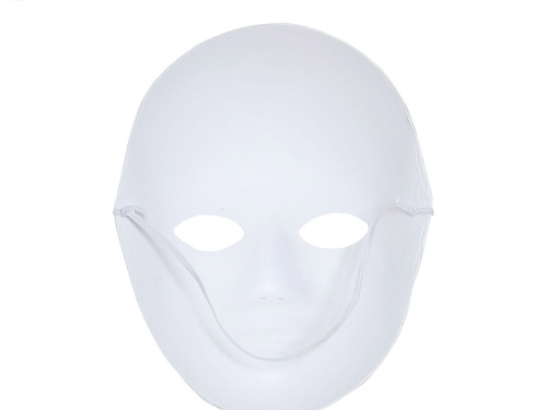 Maska papierowa biała DIY - 1 szt.