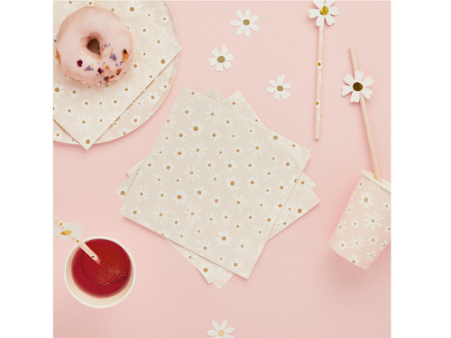 Serwetki papierowe w Stokrotki - 33 cm - 16 szt.