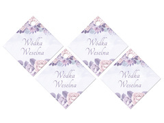 Zawieszki z wstążeczką na wódkę weselną - 12 szt.