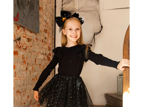 Opaska z kokardkami i tiulem na Halloween - 1 szt.