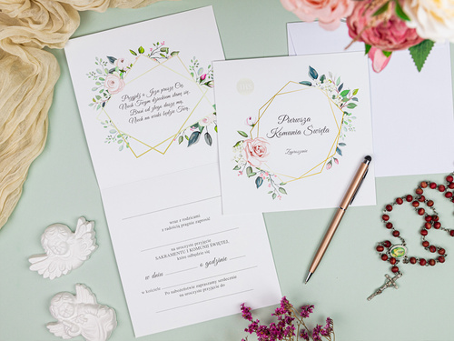 Zaproszenia na I Komunię Świętą - 6 szt.