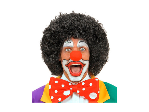 Czarna peruka klauna włosy afro