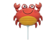 Balon foliowy do patyka Krab - 36 cm - 1 szt.