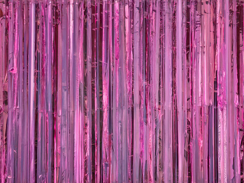 Kurtyna - zasłona na drzwi jasnoróżowa metaliczna - 100 x 200 cm