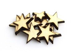 Drewniane scrapki gwiazdy - 10 szt