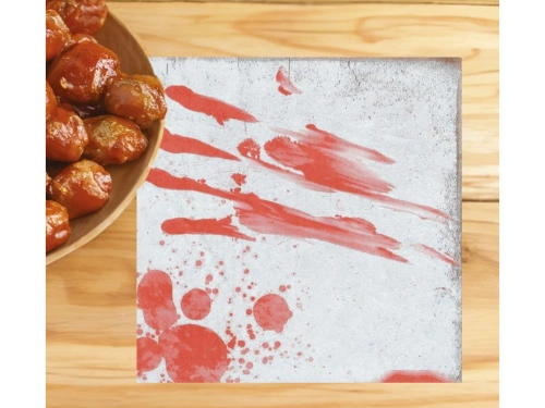 Zakrwawione serwetki na Halloween - 33 cm - 12 szt.