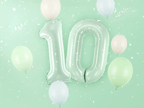 Balon foliowy zielony cyfra 0 - 72 cm - 1 szt.