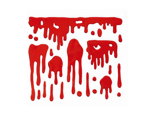 Naklejki żelowe na szybę z krwawymi plamami - 1 szt.