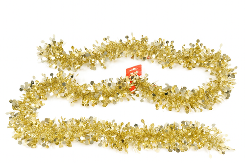Łańcuch choinkowy girlanda złota - 200 x 11 cm - 1 szt.
