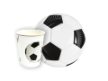 Zestaw kubeczki + talerzyki papierowe Piłka Nożna - 24 szt.