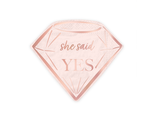 Serwetki Diament - She said YES - 10 szt.