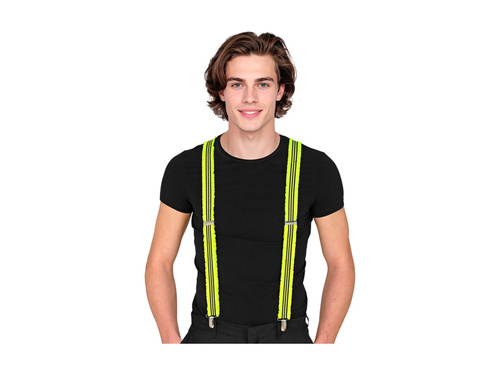 Neonowe żółte falbaniaste szelki